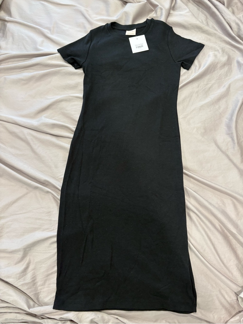 Classic Black Short-Sleeve tshirt Dress (maternity)